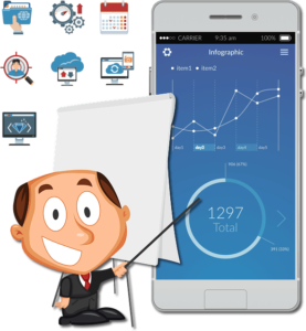 FlowCRM Social CRM Software on mobile device